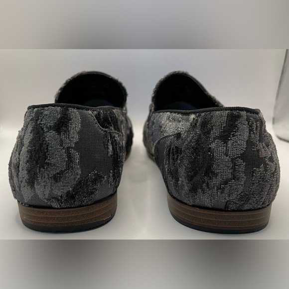 ASOS DESIGN~loafers in grey velvet~floral design with snaffle~Sz 8~No Box - Picture 6 of 8
